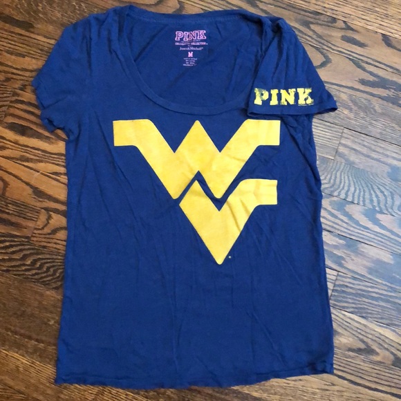 PINK Victoria's Secret Tops - Wvu West Virginia Mountaineers Pink Tee